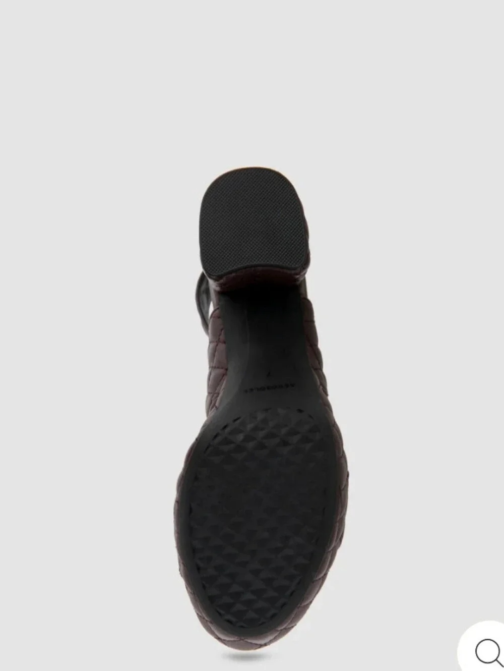 AEROSOLES Quilted Block Heel Sandal in Deep Aubergine
